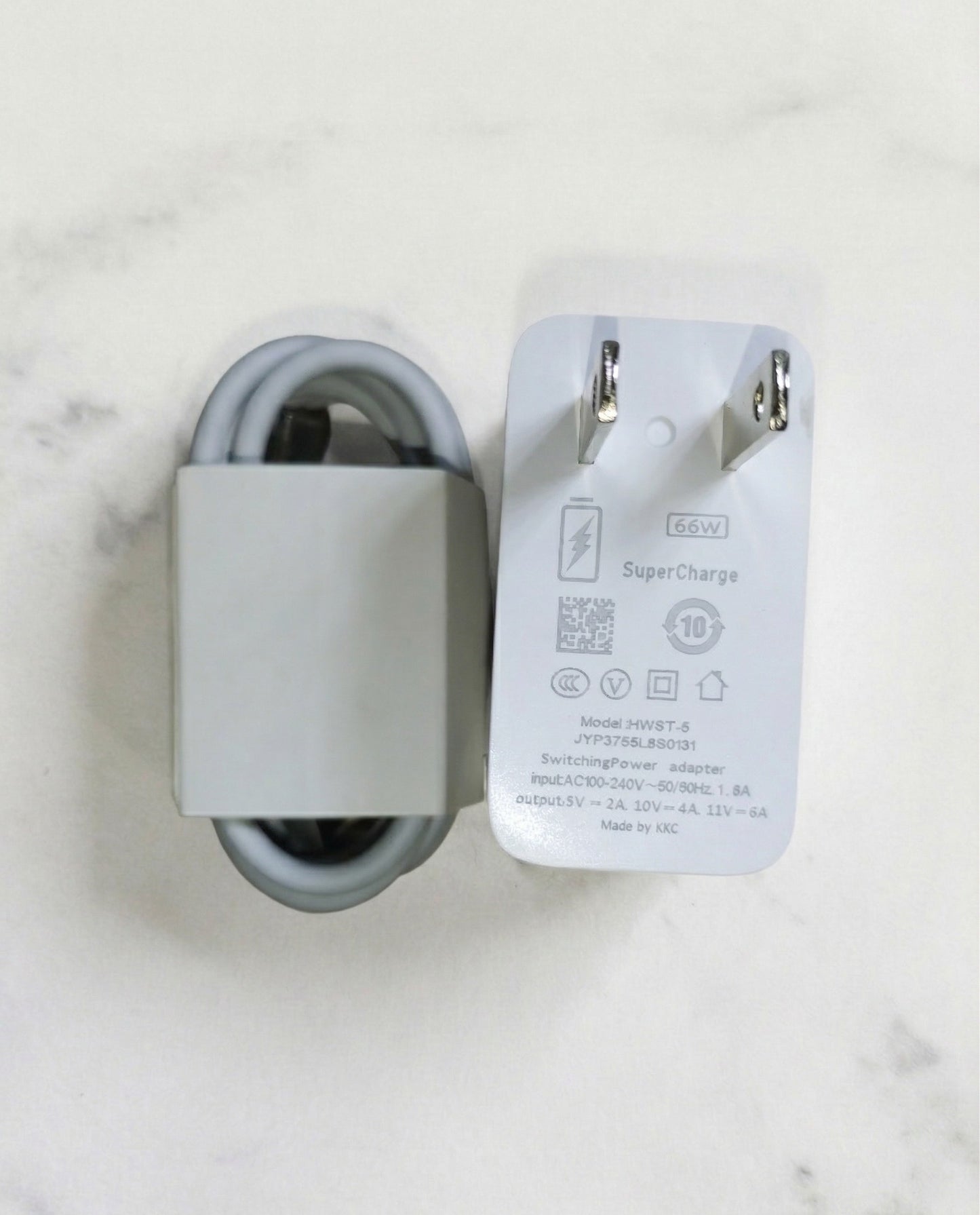 Cargador Carga Rápida SuperCharge 66W con Cable Incluido