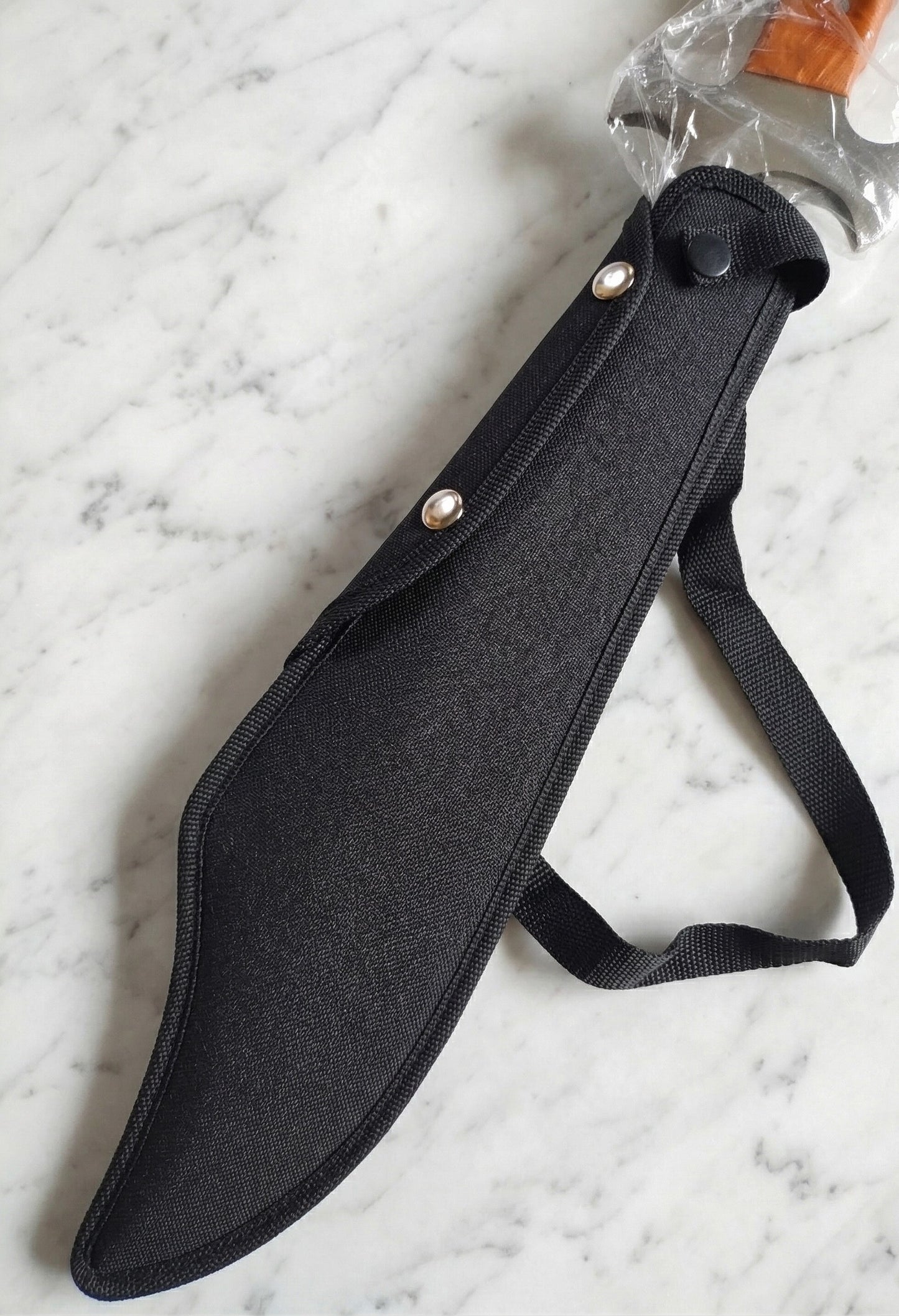 Machete Táctico "Dragon Spine" con Empuñadura de Madera Premium
