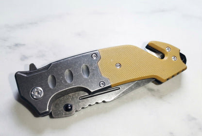 Navaja de Rescate Táctica "Desert & Steel"