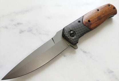Navaja Ejecutiva "Hybrid Fusion" - Fibra de Carbono y Madera